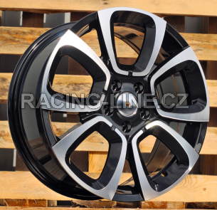 Alu kola Racing Line B5850, 17x7 4x108 ET25, černá + leštění