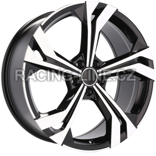 Alu kola Racing Line B5873, 20x8.5 5x112 ET36, černá + leštění (zátěžová)