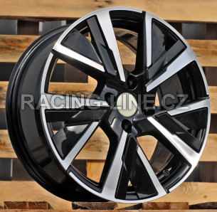 Alu kola Racing Line B5906, 15x6.5 4x108 ET32, černá + leštění