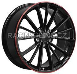 Alu kola Racing Line B5937, 19x8 5x112 ET45, černá matná + červený límec