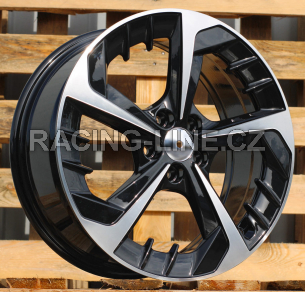 Alu kola Racing Line B5943, 17x7 5x100 ET51, černá + leštění