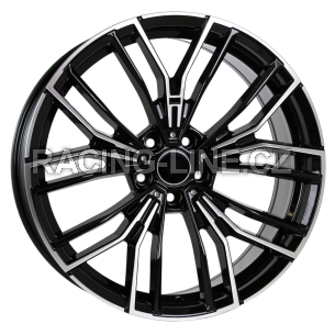 Alu kola Racing Line B5964, 20x8.5 5x120 ET35, černá + leštění (zátěžová)