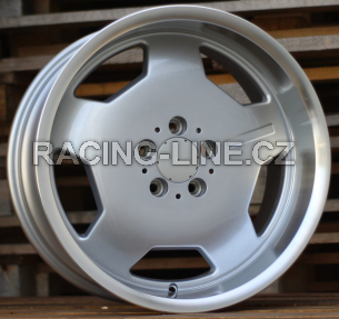 Alu kola Racing Line BK632, 17x9 5x112 ET30, stříbrná + leštěný límec