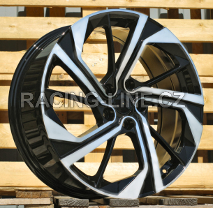 Alu kola Racing Line D1981, 19x7.5 5x114.3 ET45, černá + leštění