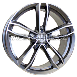 Alu kola Racing Line D5276, 18x8 5x100 ET40, šedivá + leštění