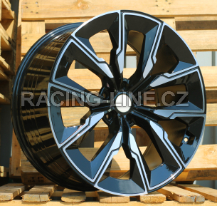 Alu kola Racing Line FBX144, 21x8.5 5x112 ET25, černá + leštění (zátěžová)