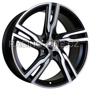 Alu kola Racing Line FE161, 19x8 5x108 ET45, Černá matná + leštění