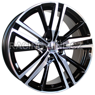 Alu kola Racing Line FE182, 19x8 5x108 ET45, černá + leštění