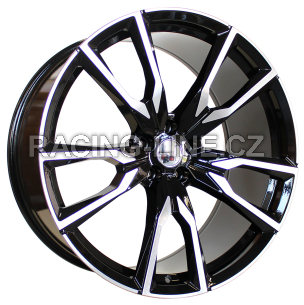 Alu kola Racing Line FE221, 22x9.5 5x112 ET32, černá + leštění (zátěžová)