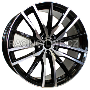 Alu kola Racing Line H0324, 22x10.5 5x112 ET43, černá + leštění (zátěžová)