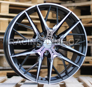 Alu kola Racing Line H5080, 17x7.5 5x112 ET28, černá + leštění