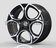 Alu kola Racing Line I5162, 18x8 5x112 ET45, Černá matná + leštění