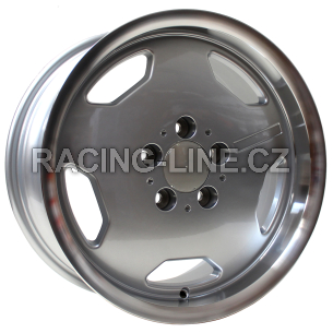 Alu kola Racing Line I5270, 17x8 5x112 ET35, stříbrná + leštěný límec