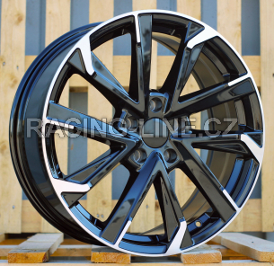 Alu kola Racing Line I5547, 18x7.5 5x114.3 ET40, černá + leštění