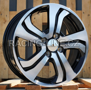 Alu kola Racing Line L1236, 15x6 4x100 ET53, černá + leštění