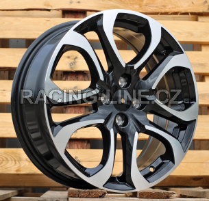 Alu kola Racing Line L1650, 17x6.5 4x100 ET45, černá + leštění