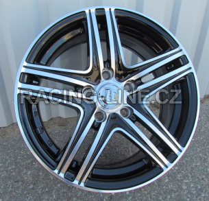 Alu kola Racing Line LU048, 15x6.5 5x105 ET39, černá + leštění