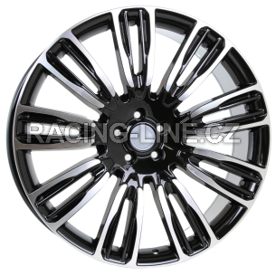 Alu kola Racing Line XE136, 20x8.5 5x108 ET45, černá + leštění (zátěžová)