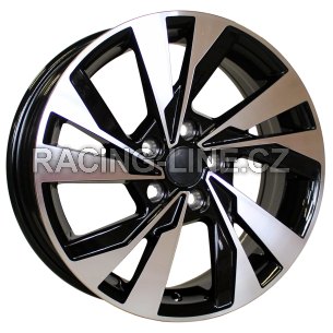 Alu kola Racing Line XE277, 15x6 5x100 ET40, černá + leštění