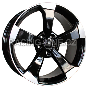 Alu kola Racing Line XE351, 18x8 5x112 ET40, černá + leštění