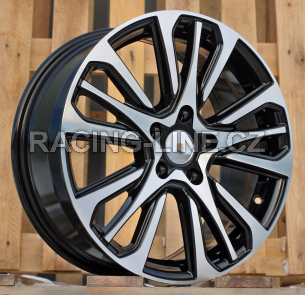 Alu kola Racing Line Y0057, 17x7 5x114.3 ET37, černá + leštění