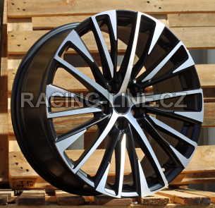 Alu kola Racing Line Y1118, 20x8 5x114.3 ET30, Černá matná + leštění