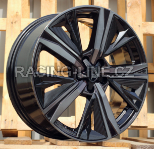 Alu kola Racing Line Y1187, 17x7.5 5x108 ET44, černá + černé leštění