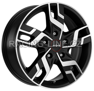 Alu kola RONAL R64, 17x7 5x130 ET33, černá matná + leštění (zátěžová)