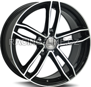 Alu kola STAMFORD S338, 18x8 5x112 ET35, černá lesklá + leštění